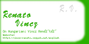 renato vincz business card